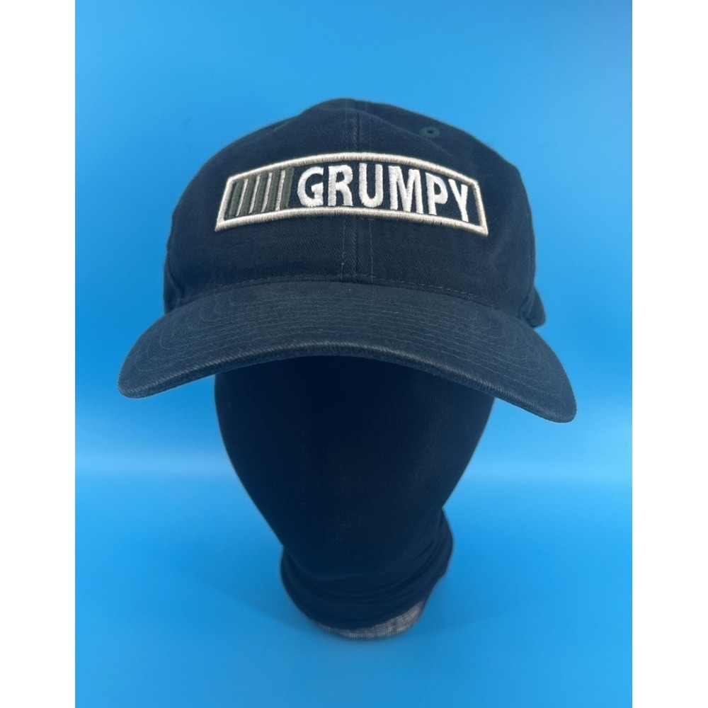 Vintage Walt Disney World Grumpy Battery Meter Snapback Hat Black Cap Adult